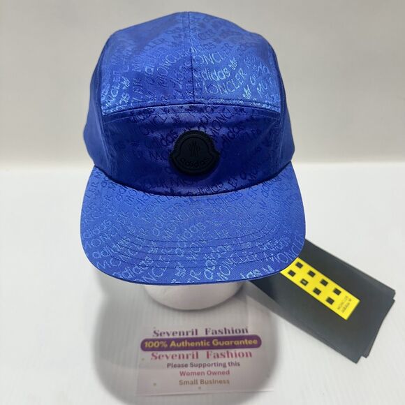 Moncler X Adidas Originals Baseball Cap OS Blue Jacquard Strapback Hat NWT #SYFH - Picture 6 of 15